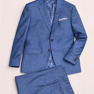 Guabello Connoisseur Blue Italian Wool Suit 40R / 33x32
